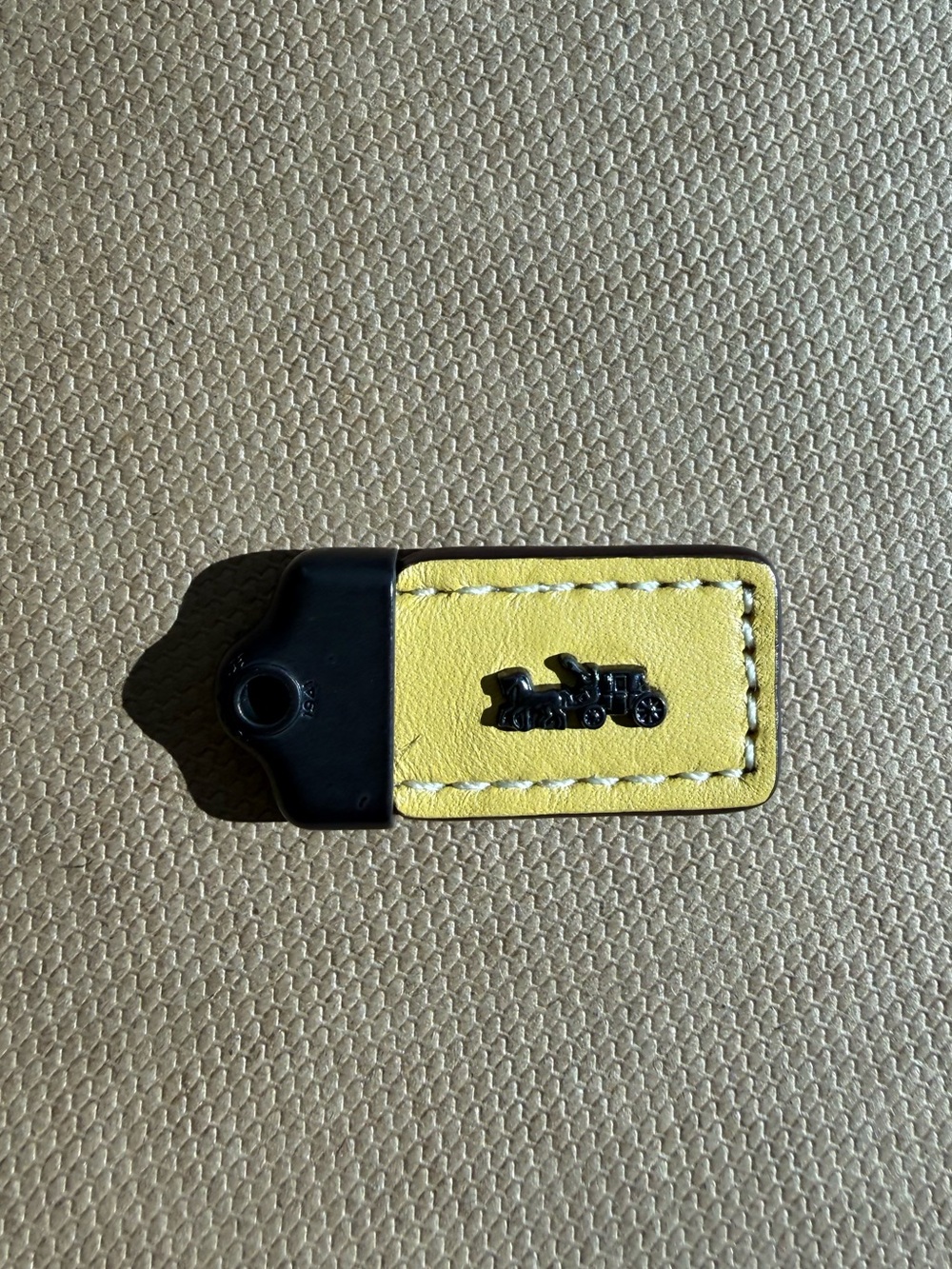 Coach 1941 hangtag yellow & snakeskin with gunmetal